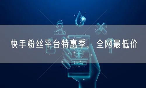 快手粉丝平台特惠季，全网最低价